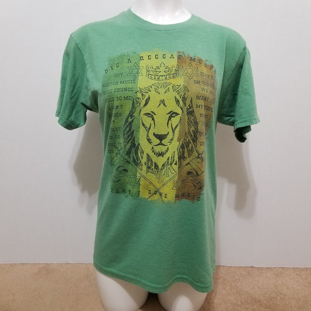 Lyric Nation shirt Medium Roots Rock Reggae lion king of the jungle graphic